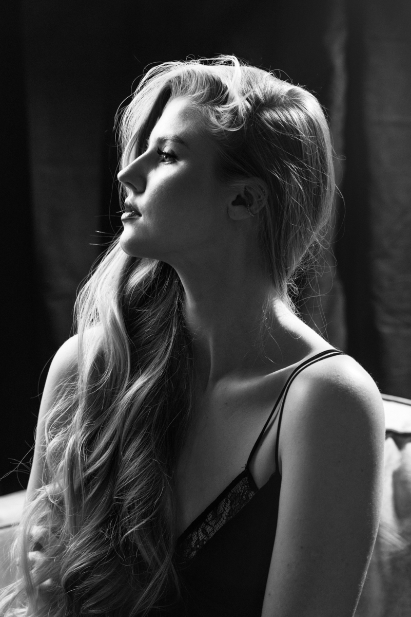 naise portree fotostuudios